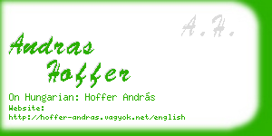 andras hoffer business card